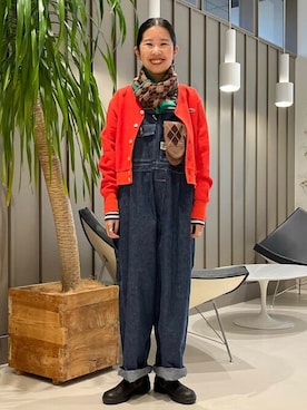 「BEAMS BOY（ビームスボーイ）のアイテム（サロペット/オーバーオール）」を使った、BEAMS BOYさん（レディース・163cm）の秋コーディネート