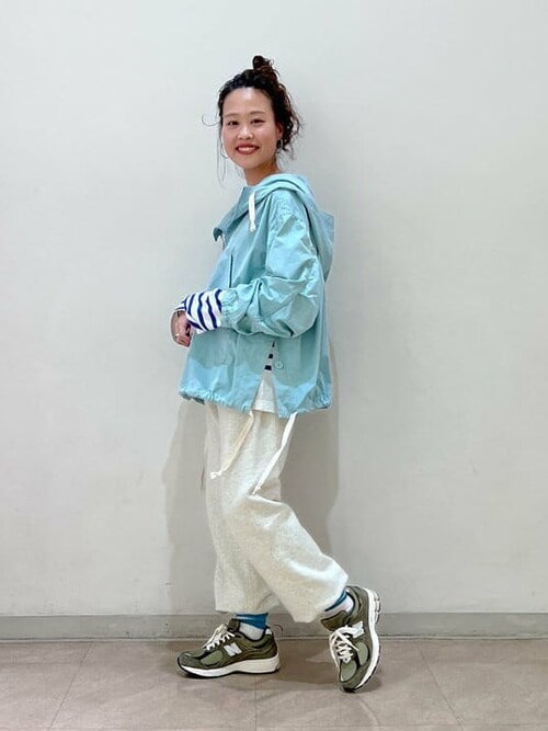 BEAMS BOY ビームスボーイ Tシャツ カットソー トップス ロング丈 長袖 ボートネック スーパービッグ ボーダー コットン 綿 22春夏 ホワイト グリーン 白緑 FREE 女性 着回し カジュアル ブランド 【レディース】【中古】【美品】 BEAMS BOY（ビームス ボーイ） tシャツ ナバルボーダー ビッグ ボート