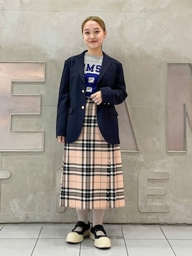 「BEAMS BOY（ビームスボーイ）のアイテム（テーラードジャケット）」を使った、BEAMS BOYさん（レディース・153cm）の秋コーディネート