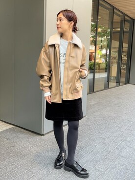 「Spick & Span（スピックアンドスパン）のアイテム（ブルゾン）」を使った、moritaさん（レディース・153cm）の秋コーディネート