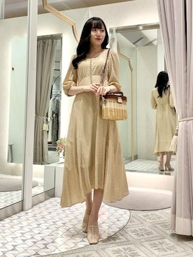 「おでかけ」｜「アイテム（ワンピース/ドレス）」を使った、JILL by JILL STUART STAFFさん（レディース・166cm）の春コーディネート