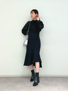「JILL by JILL STUART（ジルバイジルスチュアート）のアイテム」を使った、JILL by JILL STUART STAFFさん（レディース・161cm）の冬コーディネート