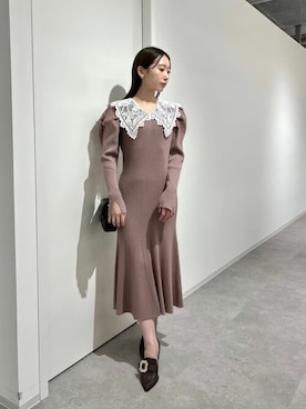 「レースカラー」｜JILL by JILL STUART STAFFさん（レディース・156cm）の夏コーディネート