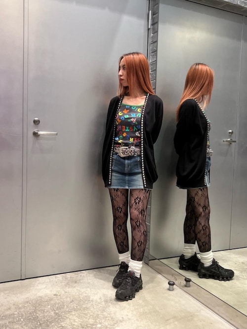 HYSTERIC GLAMOUR キャミソール SNS ADDICTION柄 ホルターネック
