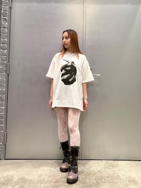 「バックプリント」｜RINAさん（レディース・152cm）の秋コーディネート