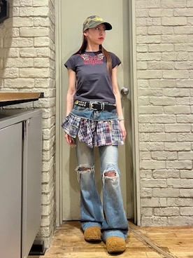 「ヒステリックグラマー」｜RINAさん（レディース・152cm）の春コーディネート