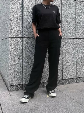 「タックイン」｜公式 Calvin Kleinさん（レディース・158cm）の春コーディネート