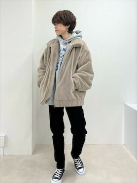 「GLOSTER（グロスター）のアイテム（その他アウター）」を使った、GLOSTER stylingさん（レディース・164cm）の秋コーディネート