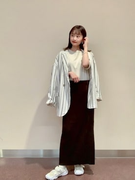 「タイトシルエット」｜「アイテム（ジャケット/アウター）」を使った、sayaka..さん（レディース・156cm）の春コーディネート