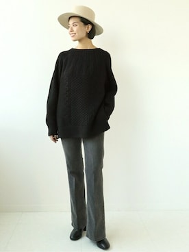 「SOMETHING（サムシング）のアイテム」を使った、staff.sさん（レディース・165cm）の冬コーディネート