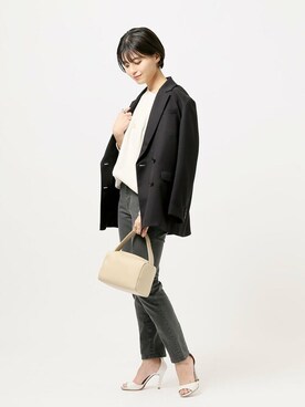 「Simplicite（サンプリシテ）のアイテム（ジャケット/アウター）」を使った、staff.sさん（レディース・165cm）の冬コーディネート
