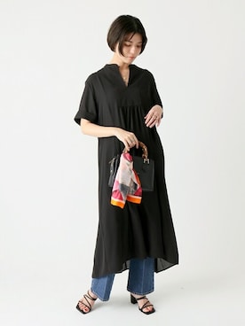「Simplicite（サンプリシテ）のアイテム（バッグ）」を使った、staff.sさん（レディース・165cm）の春コーディネート
