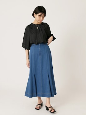 「Simplicite（サンプリシテ）のアイテム（サンダル）」を使った、staff.sさん（レディース・165cm）の春コーディネート
