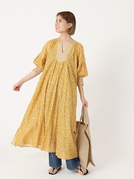 「Simplicite（サンプリシテ）のアイテム（ワンピース/ドレス）」を使った、staff.sさん（レディース・165cm）の春コーディネート