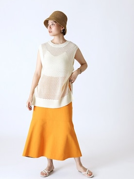 「orange」｜staff.sさん（レディース・165cm）の夏コーディネート