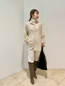 「a point（アポワン）のアイテム（バッグ）」を使った、wg_togashiさん（レディース・157cm）の冬コーディネート