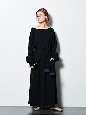 「SIMONE WILD（シモーネワイルド）のアイテム」を使った、KAMEYAMAさん（レディース・168cm）の冬コーディネート