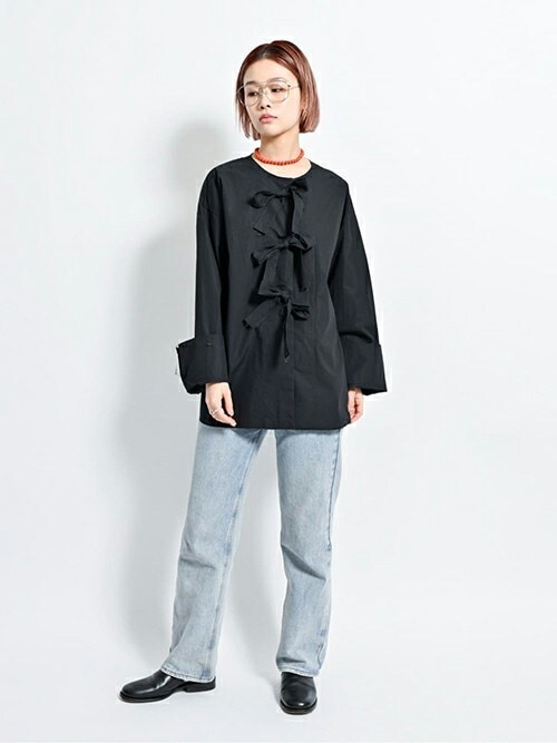 CITYSHOP FRONT RIBBON ブラウス セール】FRONT RIBBON ブラウス（シャツ/ブラウス）｜CITYSHOP