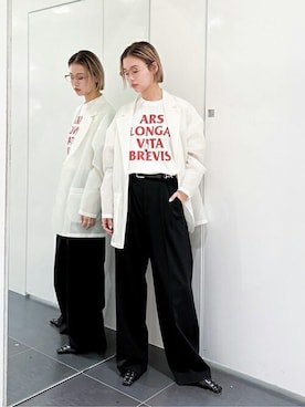 「miista（ミスタ）のアイテム」を使った、KAMEYAMAさん（レディース・168cm）の春コーディネート