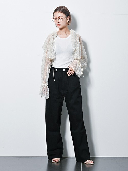 ブラウス シャツ MIOSMOKEY EMB LACE BOLERO 251ST006-A：ブラウス レディース セール】MIOSMOKEY EMB LACE BOLERO 251ST006-A：ブラウス