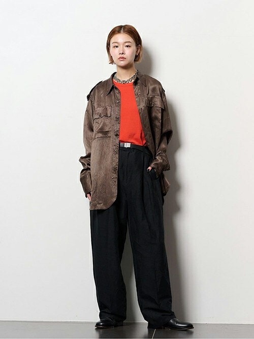 MASSES HOPSACK PANTS マシス　ホップサック　チノ　スラックス セットアップ着用可】 トップカルゼジャージースラックス