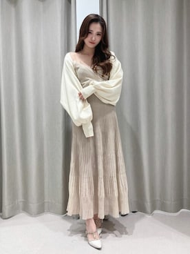 「ROYAL PARTY（ロイヤルパーティー）のアイテム（カーディガン/ボレロ）」を使った、ROYALPARTYさん（レディース・162cm）の春コーディネート