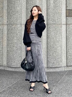 「ROYAL PARTY（ロイヤルパーティー）のアイテム（カーディガン/ボレロ）」を使った、ROYALPARTYさん（レディース・161cm）の春コーディネート