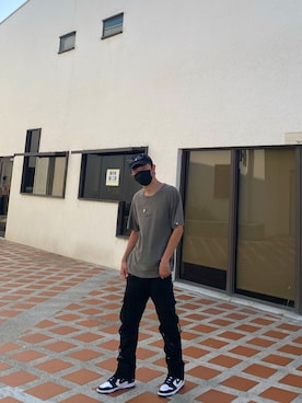 「PALACE（パレス）のアイテム（キャップ）」を使った、huan0さん（メンズ・180cm）の秋コーディネート