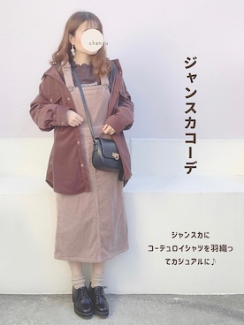 「Honeys（ハニーズ）のアイテム（その他シューズ）」を使った、ちゃんゆさん（レディース・149cm）の冬コーディネート