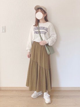 「アイテム（スウェット）」を使った、ちゃんゆさん（レディース・149cm）の秋コーディネート