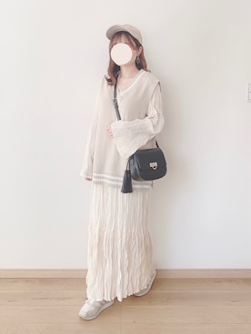 「SPINNS（スピンズ）のアイテム（ベスト）」を使った、ちゃんゆさん（レディース・149cm）の秋コーディネート