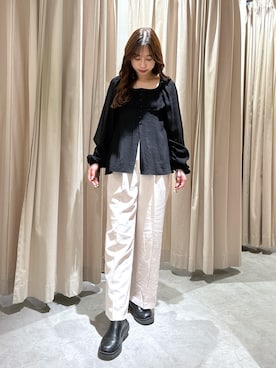 「FREE'S MART（フリーズマート）のアイテム（スラックス）」を使った、freesnatsukiさん（レディース・167cm）の春コーディネート