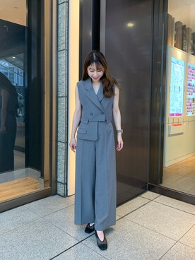「FREE'S MART（フリーズマート）のアイテム（スラックス）」を使った、freesnatsukiさん（レディース・167cm）の夏コーディネート