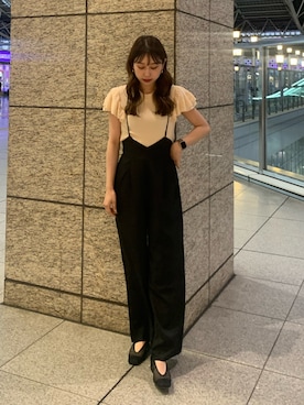 「FREE'S MART（フリーズマート）のアイテム（オールインワン・サロペット）」を使った、freesnatsukiさん（レディース・167cm）の夏コーディネート