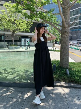 「FREE'S MART（フリーズマート）のアイテム（キャップ）」を使った、freesnatsukiさん（レディース・167cm）の夏コーディネート