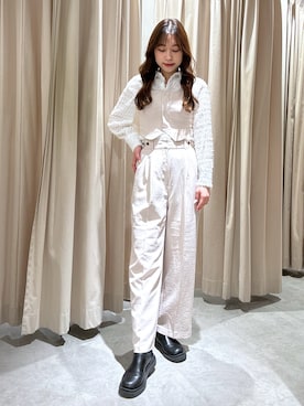 「FREE'S MART（フリーズマート）のアイテム（スラックス）」を使った、freesnatsukiさん（レディース・167cm）の春コーディネート