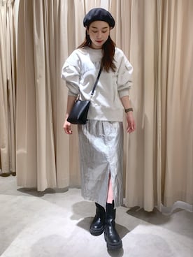 「FREE'S MART（フリーズマート）のアイテム（スウェット）」を使った、freesnatsukiさん（レディース・167cm）の冬コーディネート