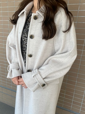「FREE'S MART（フリーズマート）のアイテム（ステンカラーコート）」を使った、freesnatsukiさん（レディース・167cm）の秋コーディネート