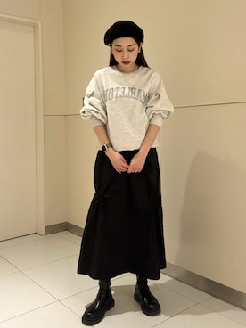 「FREE'S MART（フリーズマート）のアイテム（スウェット）」を使った、freesnatsukiさん（レディース・167cm）の冬コーディネート