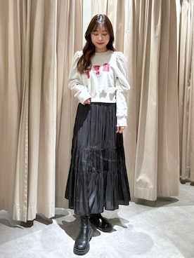 「FREE'S MART（フリーズマート）のアイテム（スウェット）」を使った、freesnatsukiさん（レディース・167cm）の春コーディネート