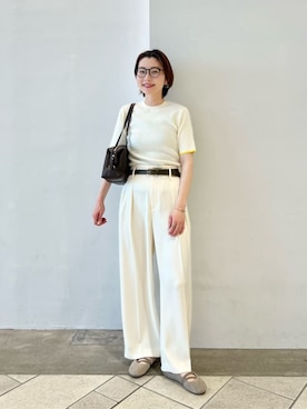 「LAPUIS（ラピュイ）のアイテム」を使った、上中（kaminaka）さん（レディース・158cm）の夏コーディネート