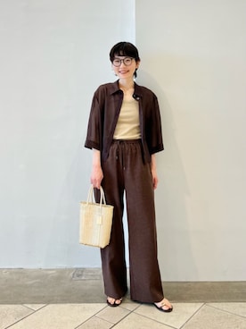 「アイテム（イヤーカフ）」を使った、上中（kaminaka）さん（レディース・158cm）の夏コーディネート