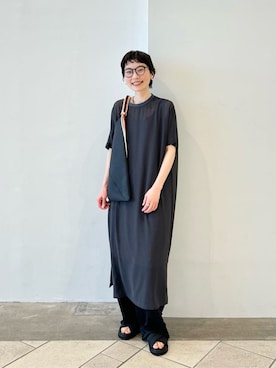 「気温25度から29度」｜「アイテム（ワンピース/ドレス）」を使った、上中（kaminaka）さん（レディース・158cm）の春コーディネート