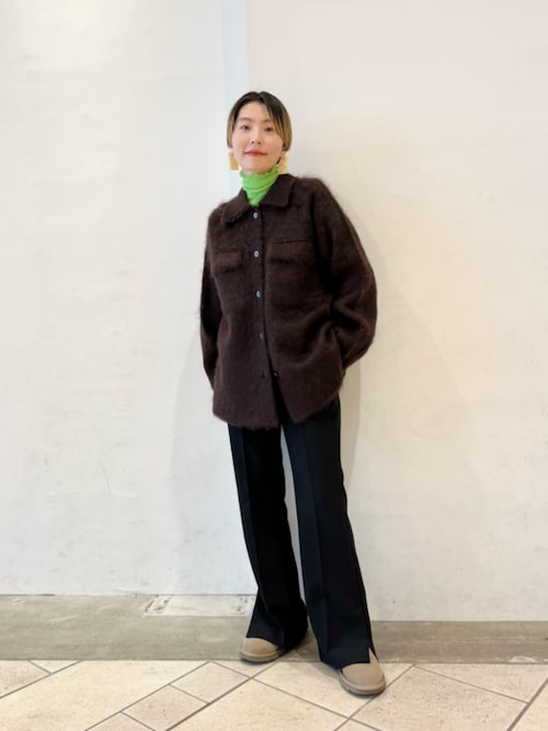 BEAUTY&amp;YOUTH UNITED ARROWS - BEAUTY&amp;YOUTH モヘヤミックス CPOシャツニットカーディガン BEAUTY&YOUTH UNITED ARROWS（ビューティーアンドユース