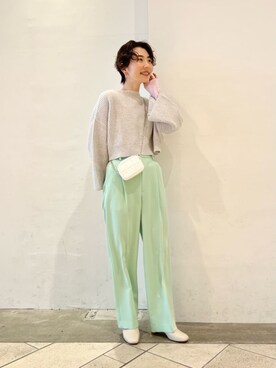 「パーソナルカラー_SUMMER」｜上中（kaminaka）さん（レディース・158cm）の冬コーディネート