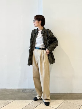 「ベーシック/トラッド」｜上中（kaminaka）さん（レディース・158cm）の秋コーディネート