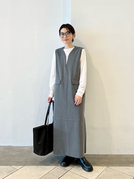 「ベーシック/トラッド」｜上中（kaminaka）さん（レディース・158cm）の秋コーディネート