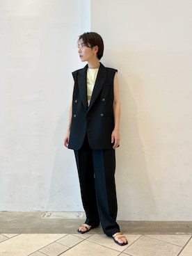「パーソナルカラー_SUMMER」｜上中（kaminaka）さん（レディース・158cm）の夏コーディネート