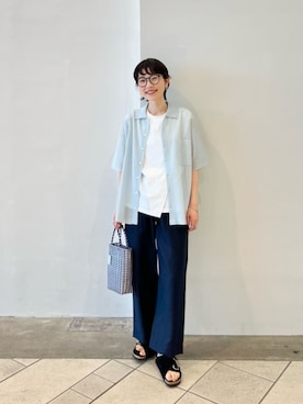 「アイテム（ブレスレット）」を使った、上中（kaminaka）さん（レディース・158cm）の夏コーディネート