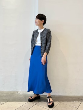 「パーソナルカラー_SUMMER」｜上中（kaminaka）さん（レディース・158cm）の夏コーディネート
